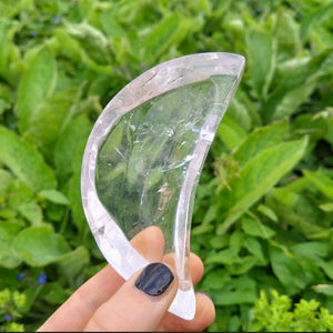 Clear Quartz Crescent Moon Dish