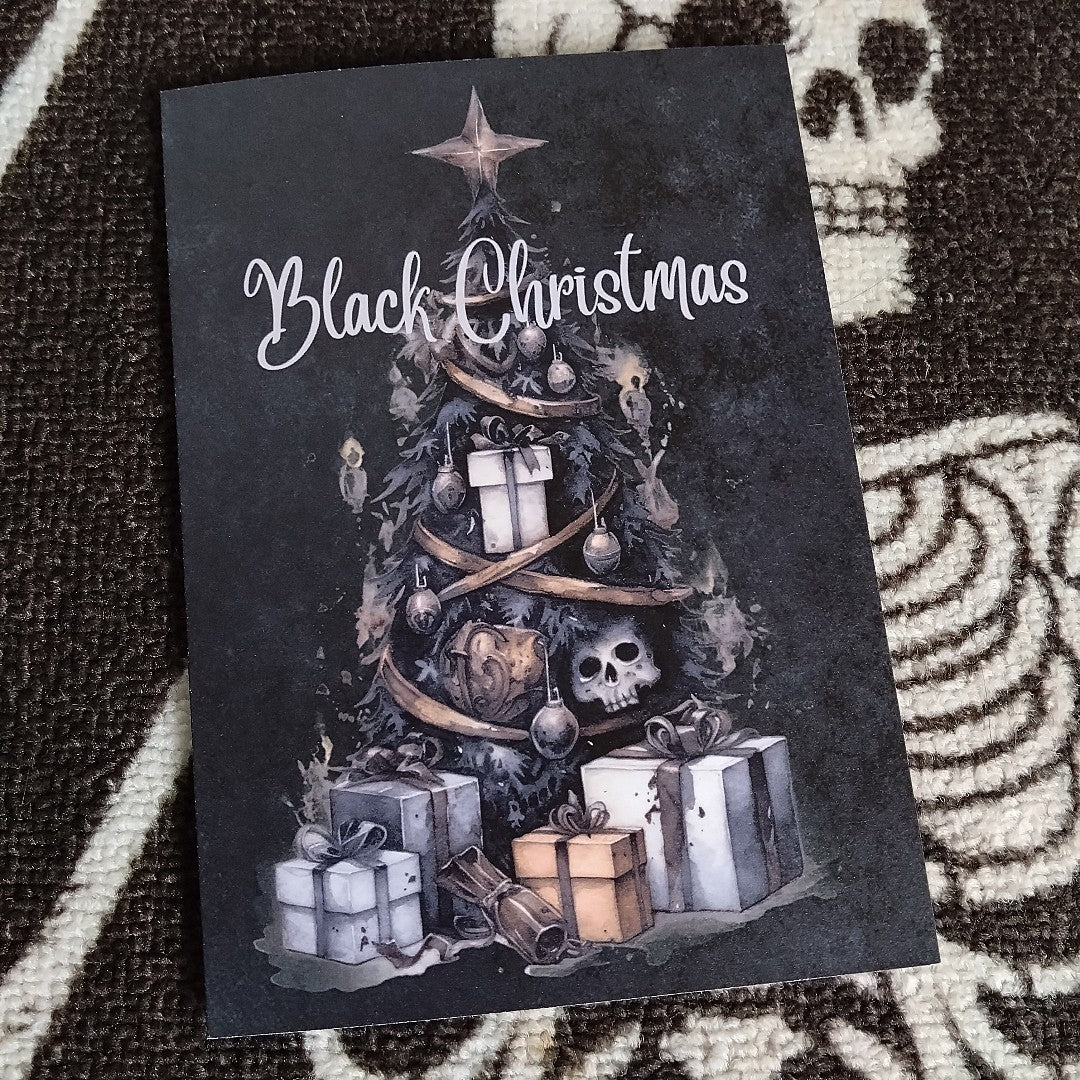 Black Christmas Greetings Card